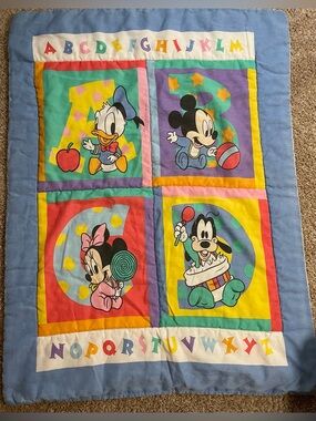 Vintage Disney ABCD crib blanket
